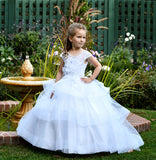 Girls Ivory Birthday Wedding Party Pageant Flower Girl Communion Lace Dress