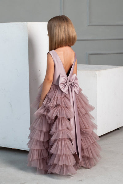 Magnificent Floor Length Ruffled Special Occasion Dress For Girls