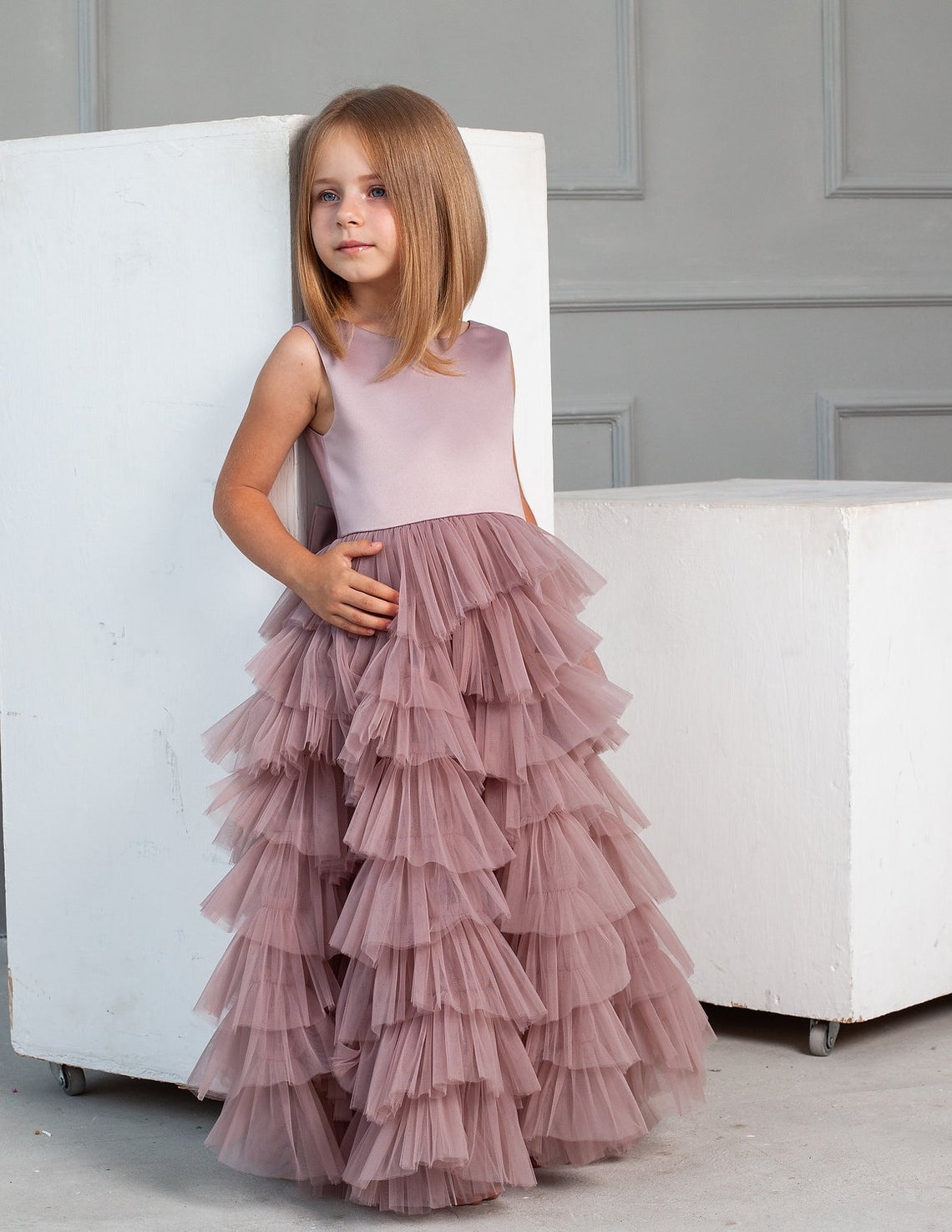 Magnificent Floor Length Ruffled Special Occasion Dress For Girls