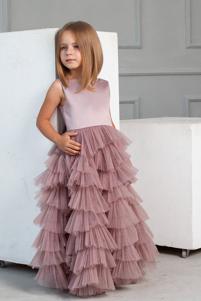 Magnificent Floor Length Ruffled Special Occasion Dress For Girls