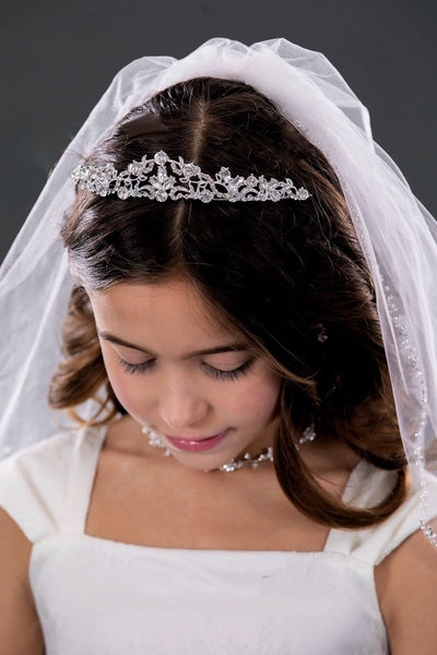 Communion Swarovski Tiara Girls Headpiece Flower Girl Birthday Tiara