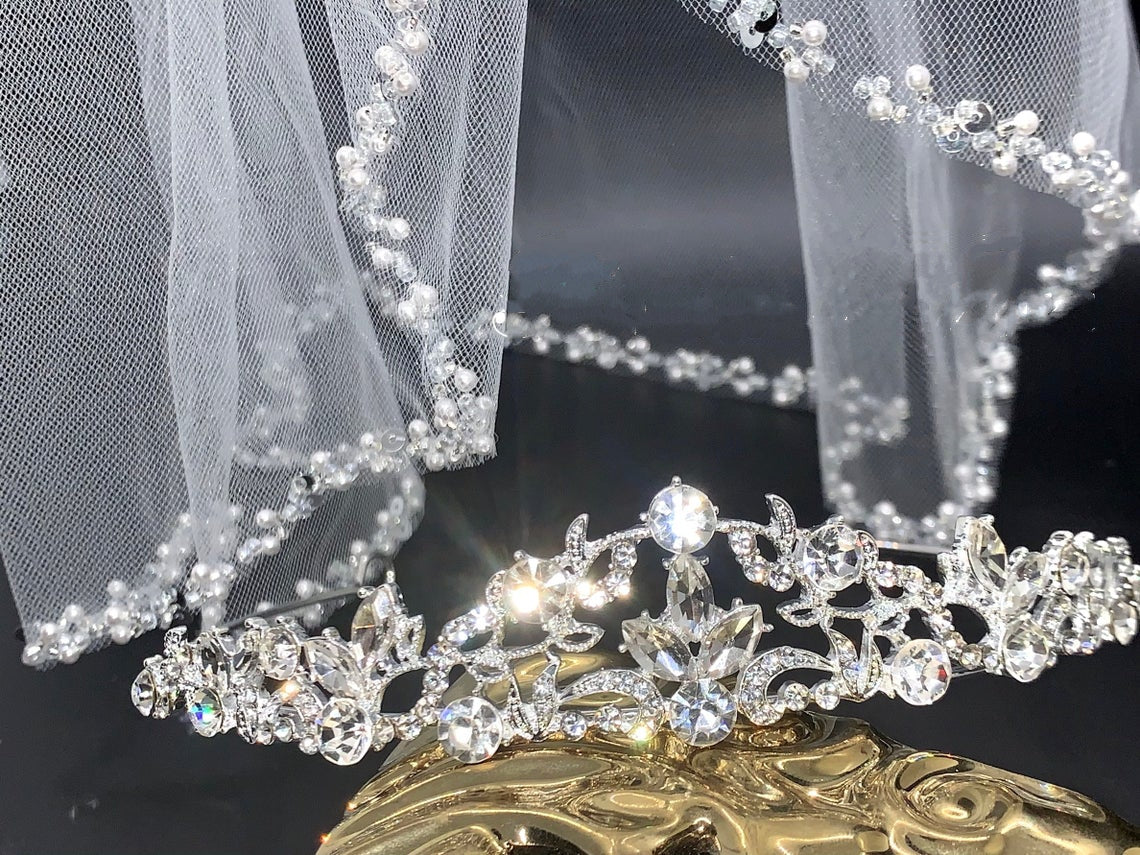 Communion Swarovski Tiara Girls Headpiece Flower Girl Birthday Tiara