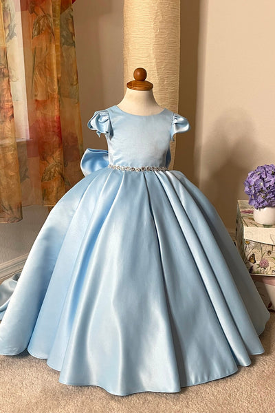 Satin Communion Flower Girl Pageant Special Occasion Baby Baptism Dress