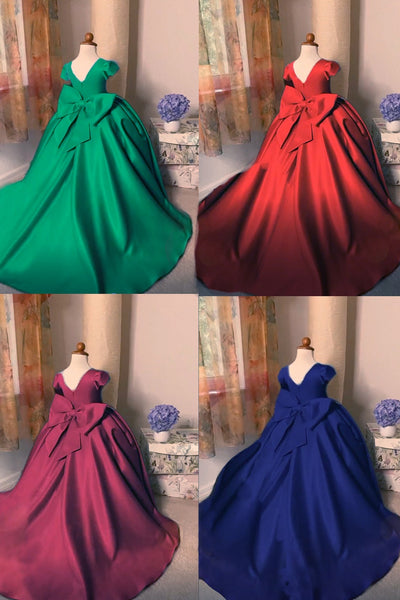 Satin Communion Flower Girl Pageant Special Occasion Baby Baptism Dress