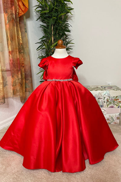 Satin Communion Flower Girl Pageant Special Occasion Baby Baptism Dress