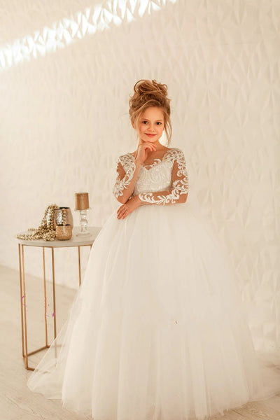 Ophelia Girls Couture Communion Lace Dress
