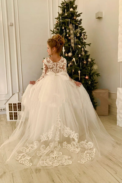 Ophelia Girls Couture Communion Lace Dress