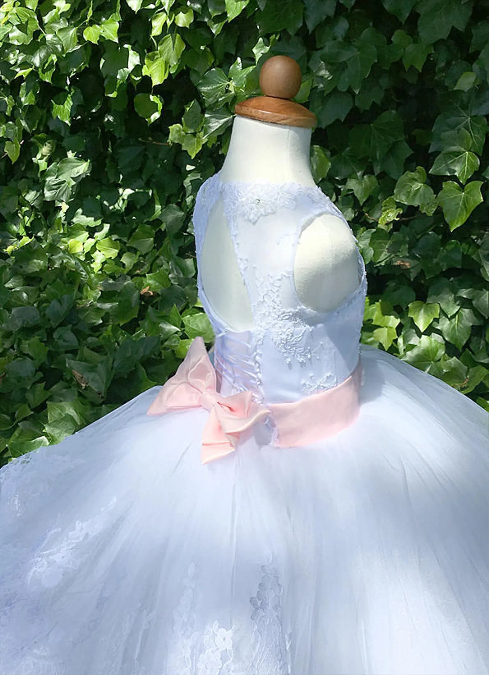 Custom Wedding Party First Communion Flower Girl Floor Length Dress