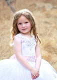 Custom Wedding Party First Communion Flower Girl Floor Length Dress