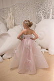 Girls Blush Pink Couture Wedding Easter Flower Girl Special Occasion Party Dress