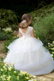 Girls Ivory Birthday Wedding Party Pageant Flower Girl Communion Lace Dress