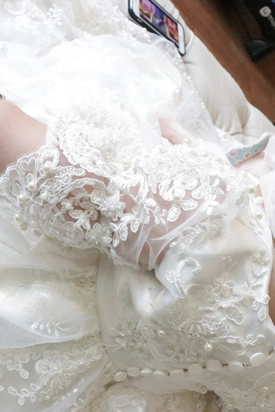 Couture Handmade Luxurious Alencon Beaded Lace Christening Dress