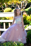 Birthday Flower Girl Custom Couture Wedding Party 3Dew Flower Tulle Dress