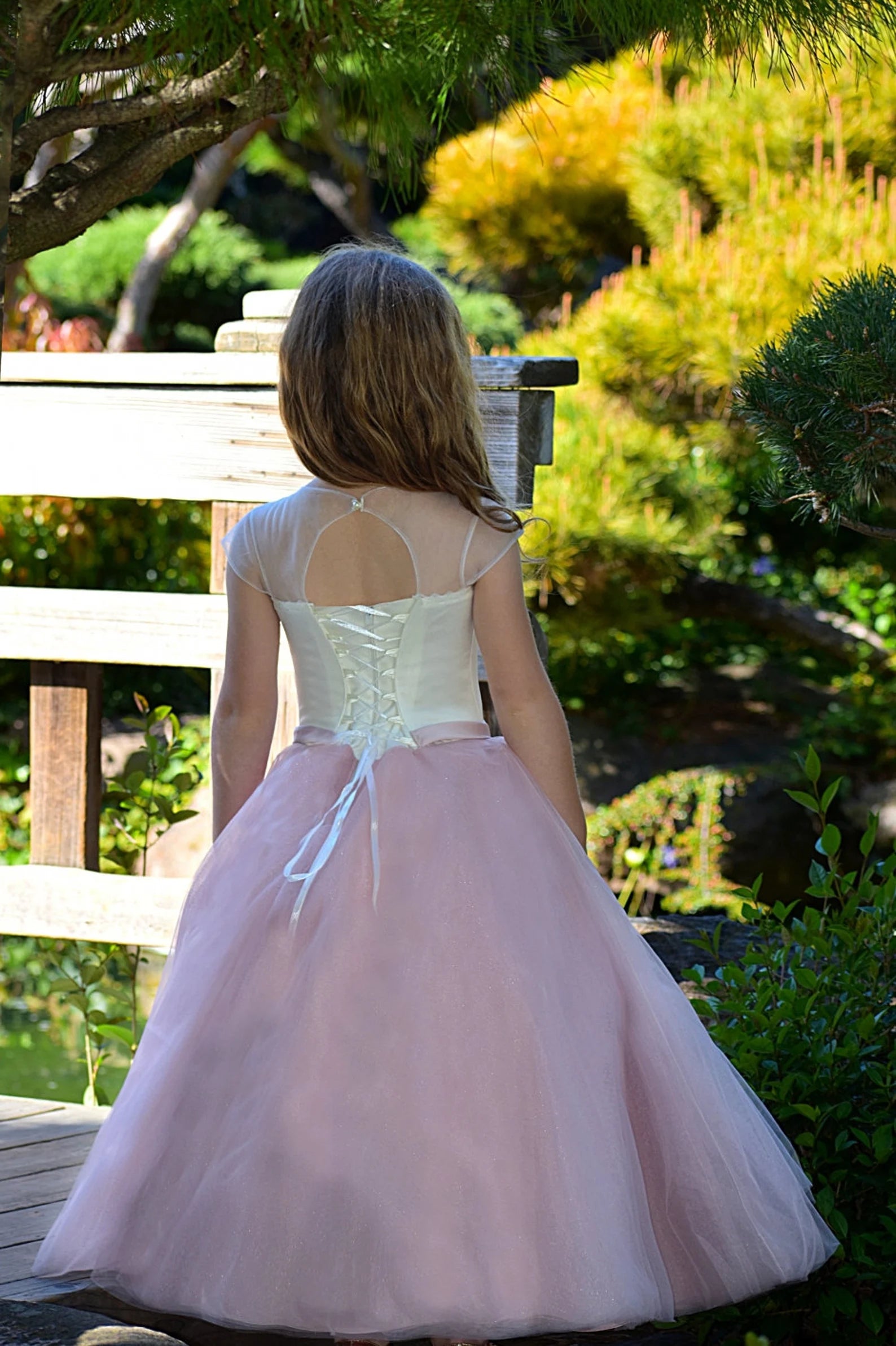 Birthday Flower Girl Custom Couture Wedding Party 3Dew Flower Tulle Dress