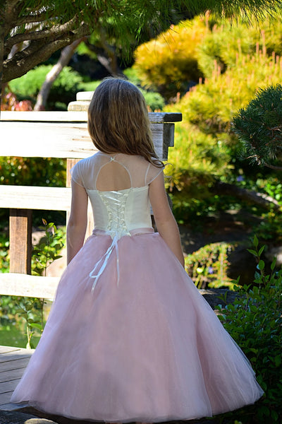 Birthday Flower Girl Custom Couture Wedding Party 3Dew Flower Tulle Dress