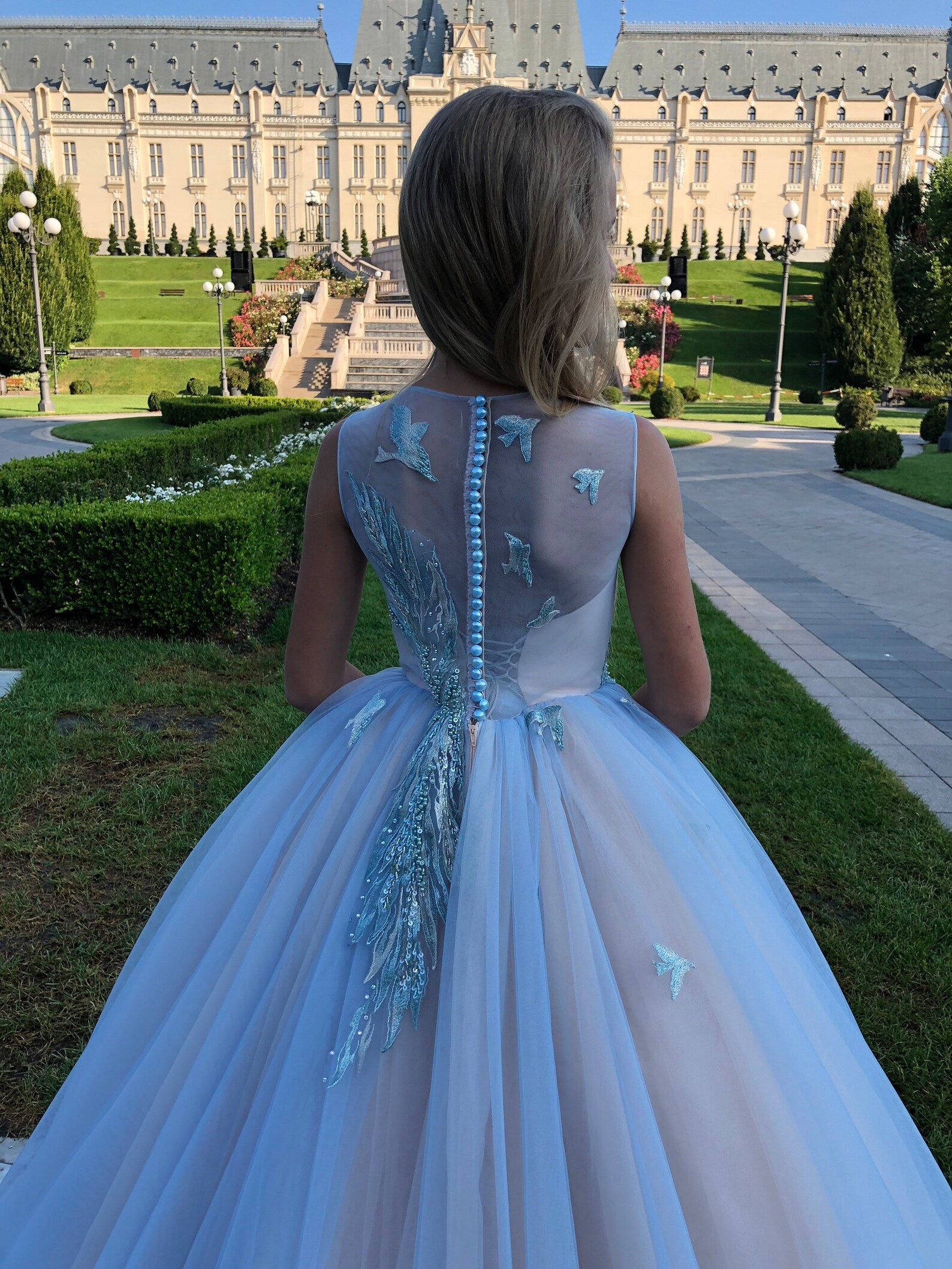 Couture Lace Tulle Flower Girl Pageant Photo Shoot Special Occasion Dress