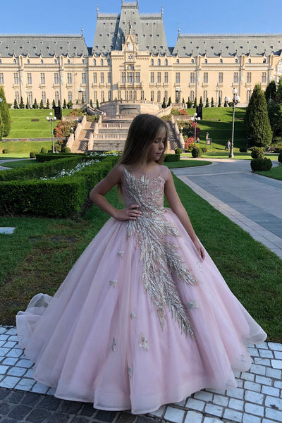 Couture Lace Tulle Flower Girl Pageant Photo Shoot Special Occasion Dress