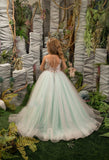 The Gianna Couture Girls Pageant Dress in Taffeta and Lace