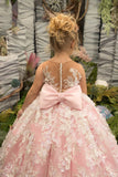 Girls Couture Satin Lace Tulle Flower Girl Special Occasion Party Dress