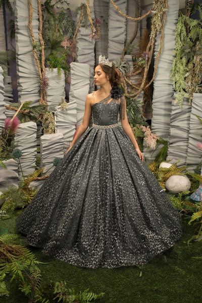 Girls Stunning Couture Glitter Tulle Christmas Pageant Special Occasion Gown