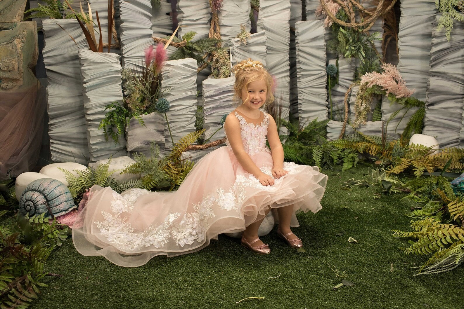 Girls Custom Couture Wedding Flower Girl Pageant Party Hi Low Dress