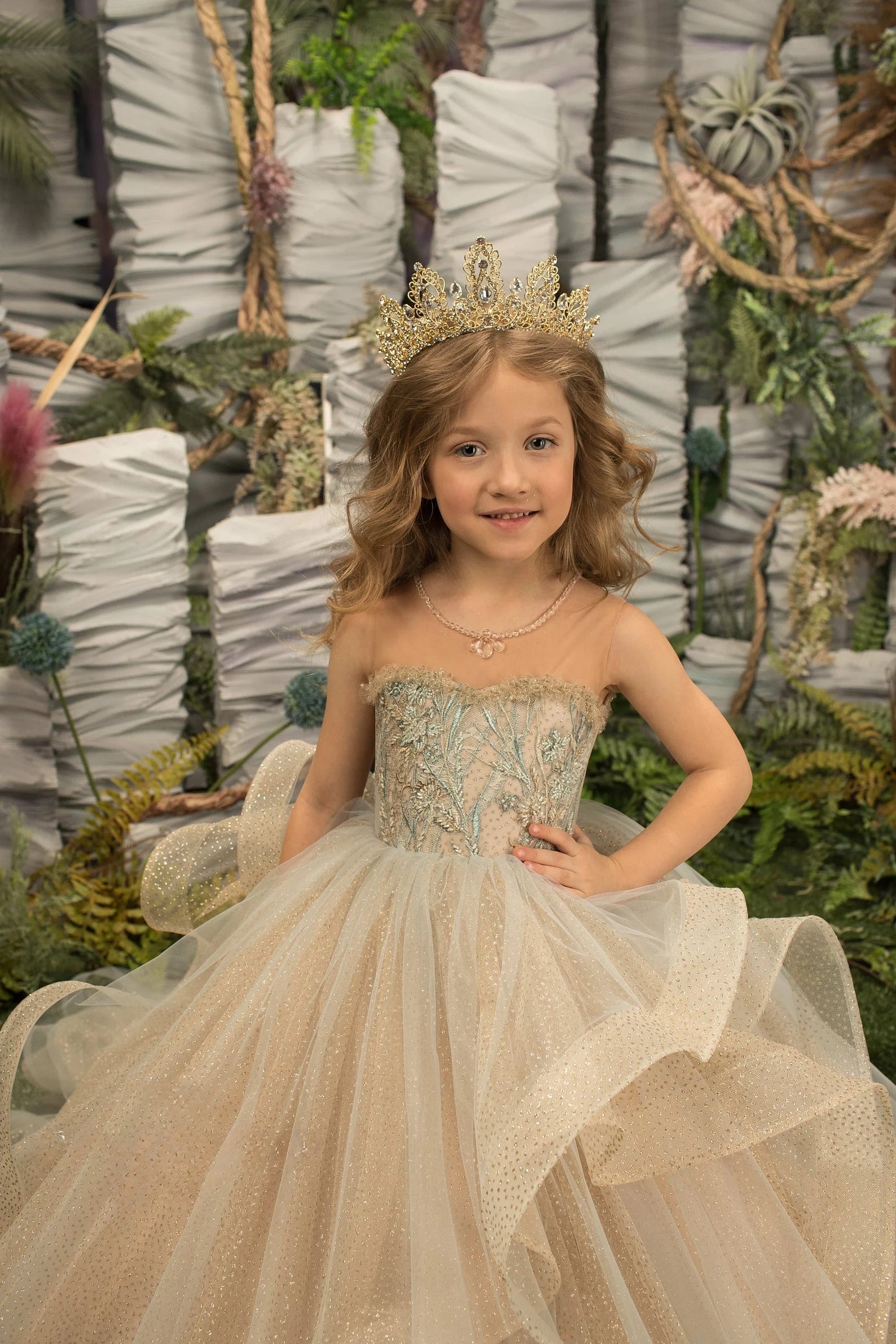 Girls Couture Wedding Flower Girl Special Occasion Pageant Party Gown