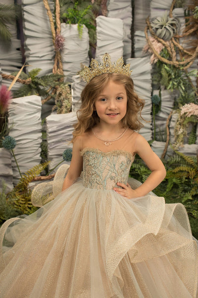 Girls Couture Wedding Flower Girl Special Occasion Pageant Party Gown
