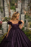 Couture Satin Glitter Tulle Wedding Pageant Party Flower Girl Ball Gown