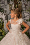 Breathtaking Custom Couture wedding Flower Girl Pageant Party Gown
