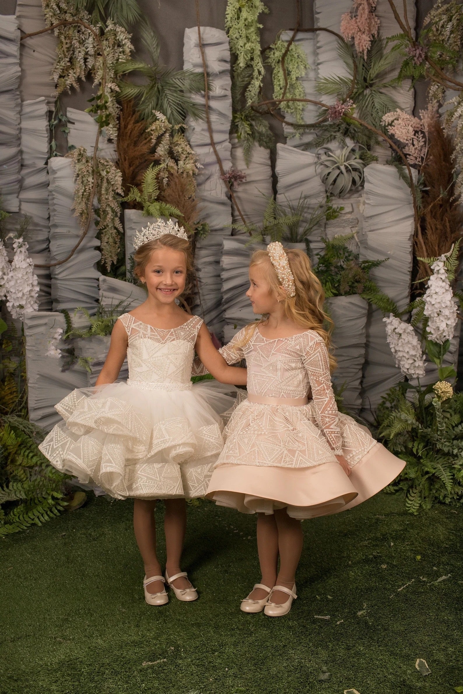 Couture Girls Beaded Lace Short Pageant Birthday Party Special Occasion Dress