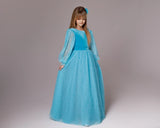 Celestielle Azure Couture Gown – Turquoise Girls Special Occasion Dress