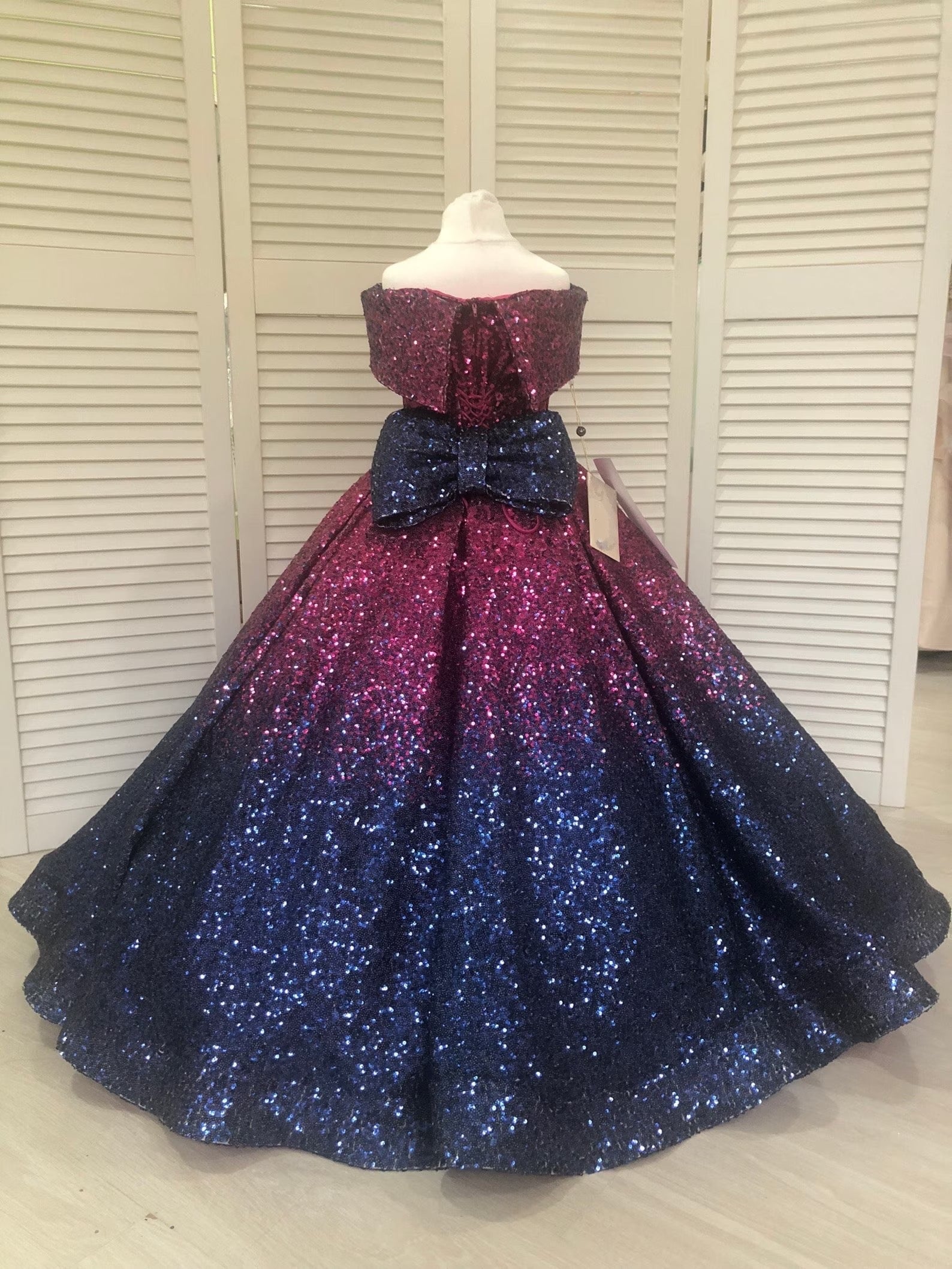 Girls Couture Off The Shoulder Sequin Pageant Party Special Occasion Formal Gown
