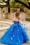 Princess Birthday Satin Tulle Special Occasion Wedding Party Floor Length Dress