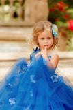 Princess Birthday Satin Tulle Special Occasion Wedding Party Floor Length Dress