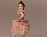 Girls Special Occasion Pageant Party Hi Low Tulle Sequin Dress