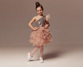 Girls Special Occasion Pageant Party Hi Low Tulle Sequin Dress