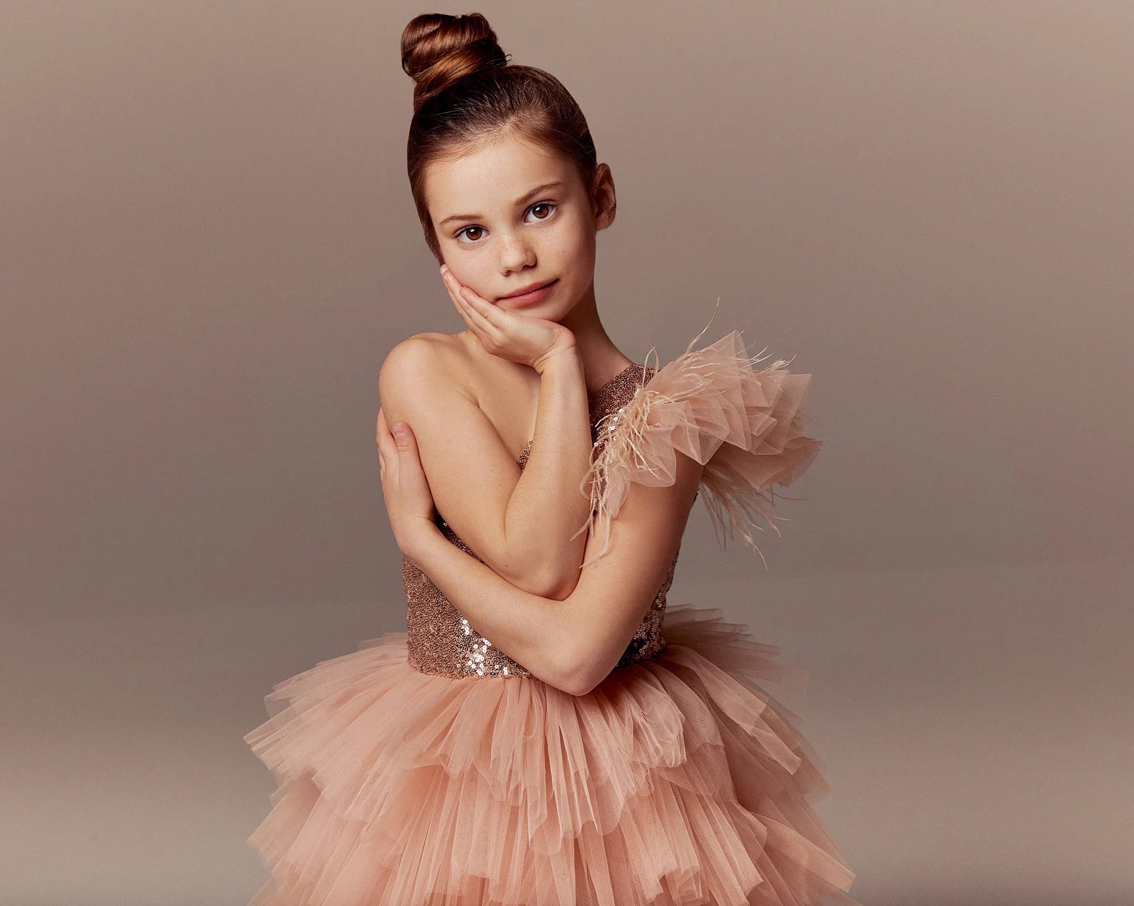 Girls Special Occasion Pageant Party Hi Low Tulle Sequin Dress