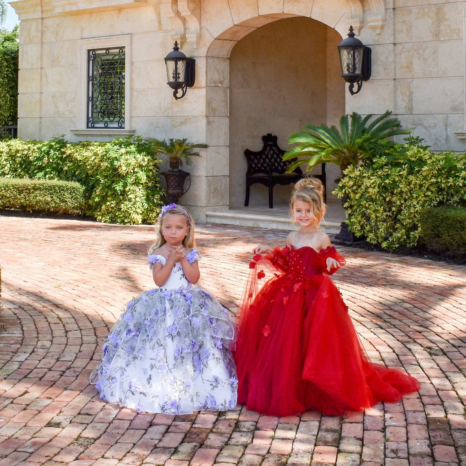 Beautiful Custom Handmade Princess Flower Girl Wedding Party Tulle Gown