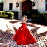 Beautiful Custom Handmade Princess Flower Girl Wedding Party Tulle Gown