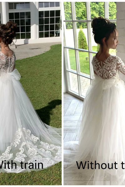 Seraphielle Grace White Couture Communion Pageant Gown