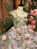 Custom Couture Princess 3D Floral Wedding Flower Girl Special Occasion Dress
