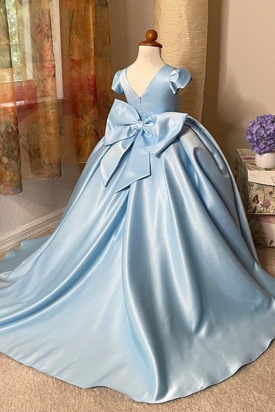 Satin Communion Flower Girl Pageant Special Occasion Baby Baptism Dress