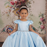 Satin Communion Flower Girl Pageant Special Occasion Baby Baptism Dress