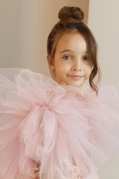 Girls Couture Tutu Wedding Party Special Occasion Sequin Floor Length Dress