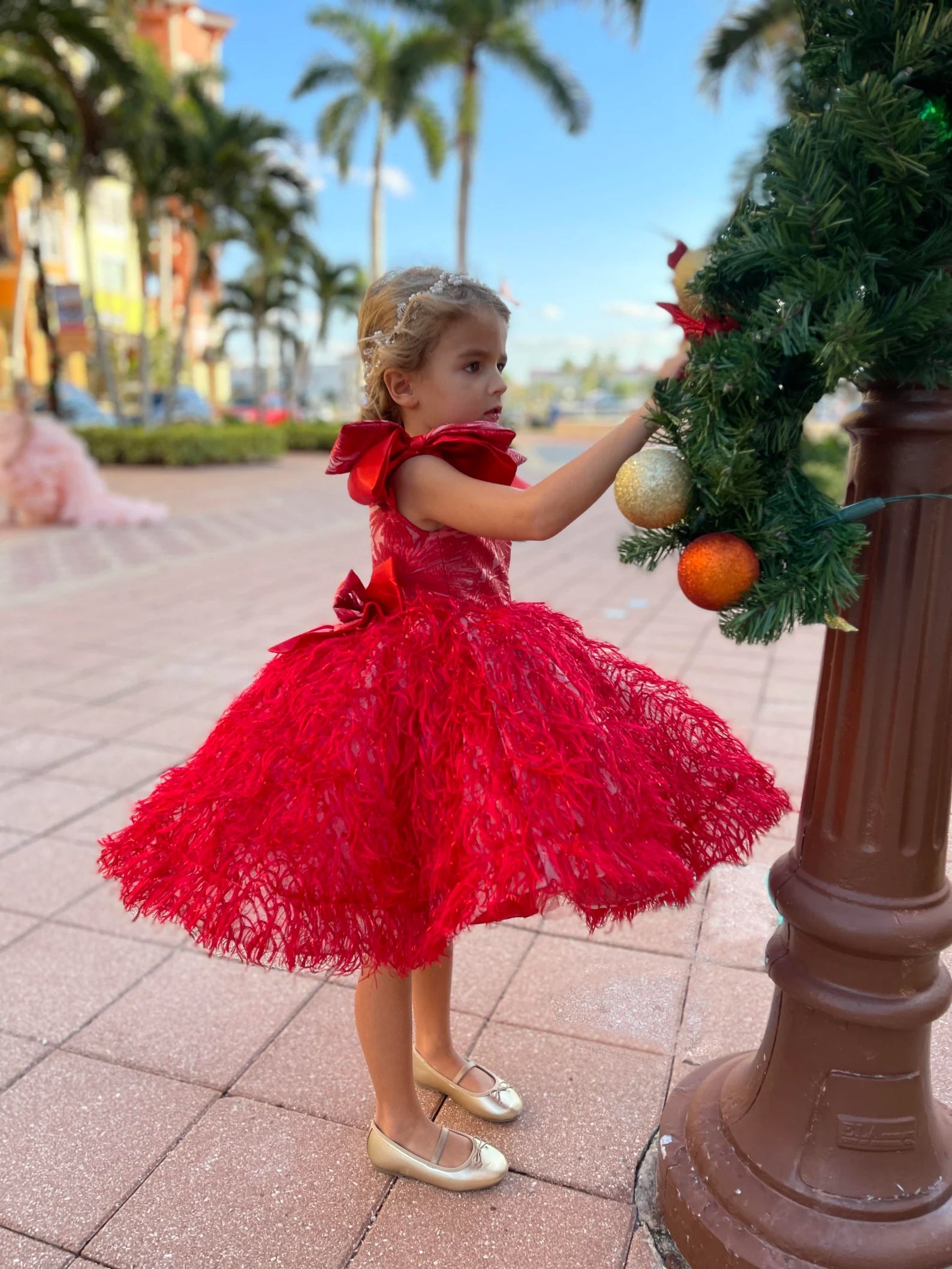 Handmade Couture Girls Satin Tulle Brocade Special Occasion Party Dress