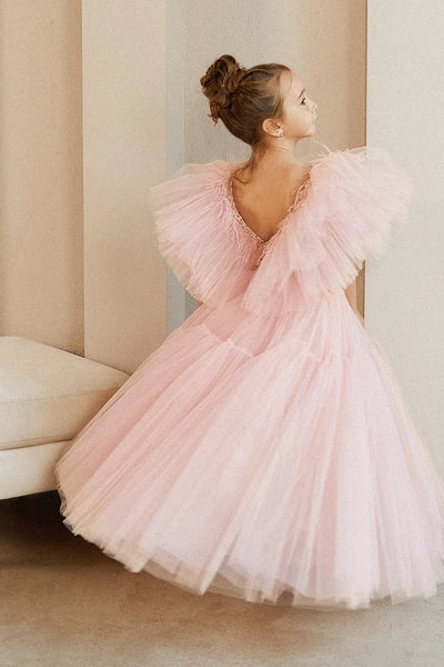 Girls Couture Tutu Wedding Party Special Occasion Sequin Floor Length Dress