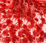 Stunning Couture Girls 3D Flower Tulle Satin Wedding Flower Girl Dress With Train