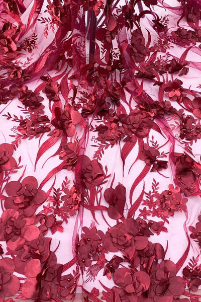 Stunning Couture Girls 3D Flower Tulle Satin Wedding Flower Girl Dress With Train