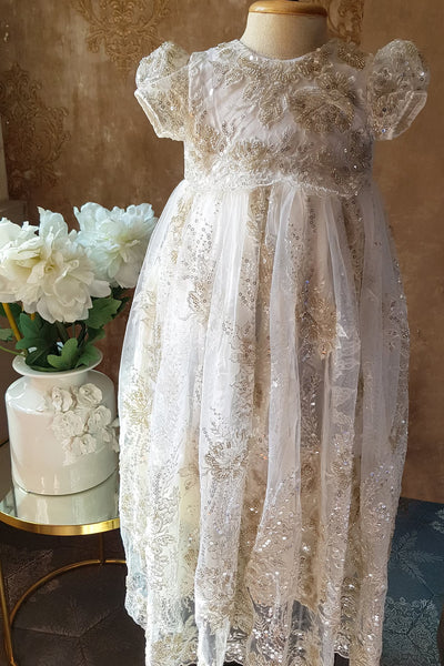 Couture Handmade Baby Christening Baptism Heirloom Gown