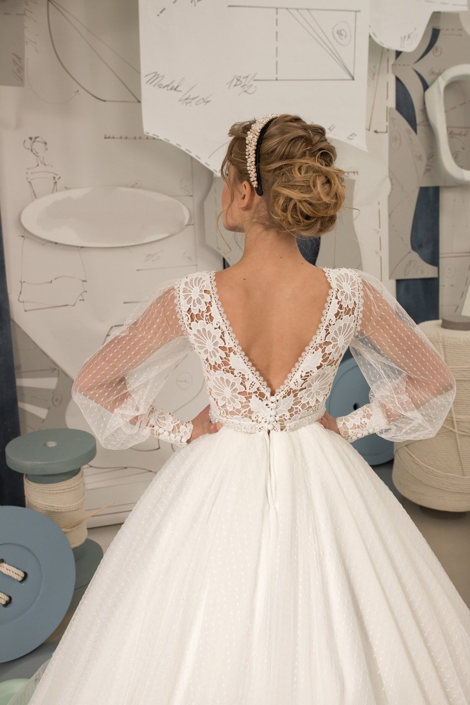 Custom Couture Communion Flower Girl Wedding Special Occasion Lace Tulle Gown